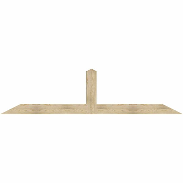 Ekena Millwork Portland Rough Sawn Timber Gable Bracket, Douglas Fir, 108"W x 27"H x 6"D x 6"F, 6/12 Pitch GBW108X27X0606POR00RDF - main
